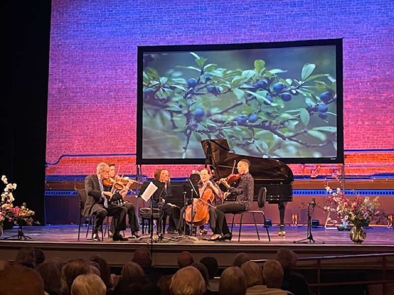 Dohnanyi piano quintet with Eugene Drucker and Joana Genova on violins, violist Dana Kelley, cellist Roberta Cooper and pianist Gili Melamed-Lev
